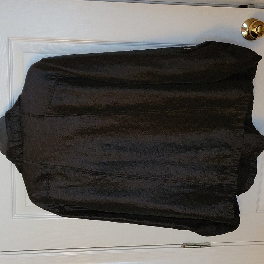 Ruby Rd Black Jacket 18W Silver Button Up - Picture 9 of 9